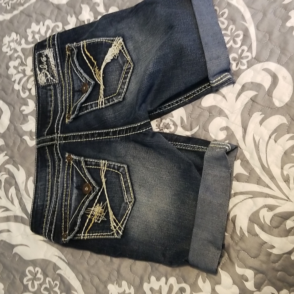 Silver Jean Shorts SZ 28